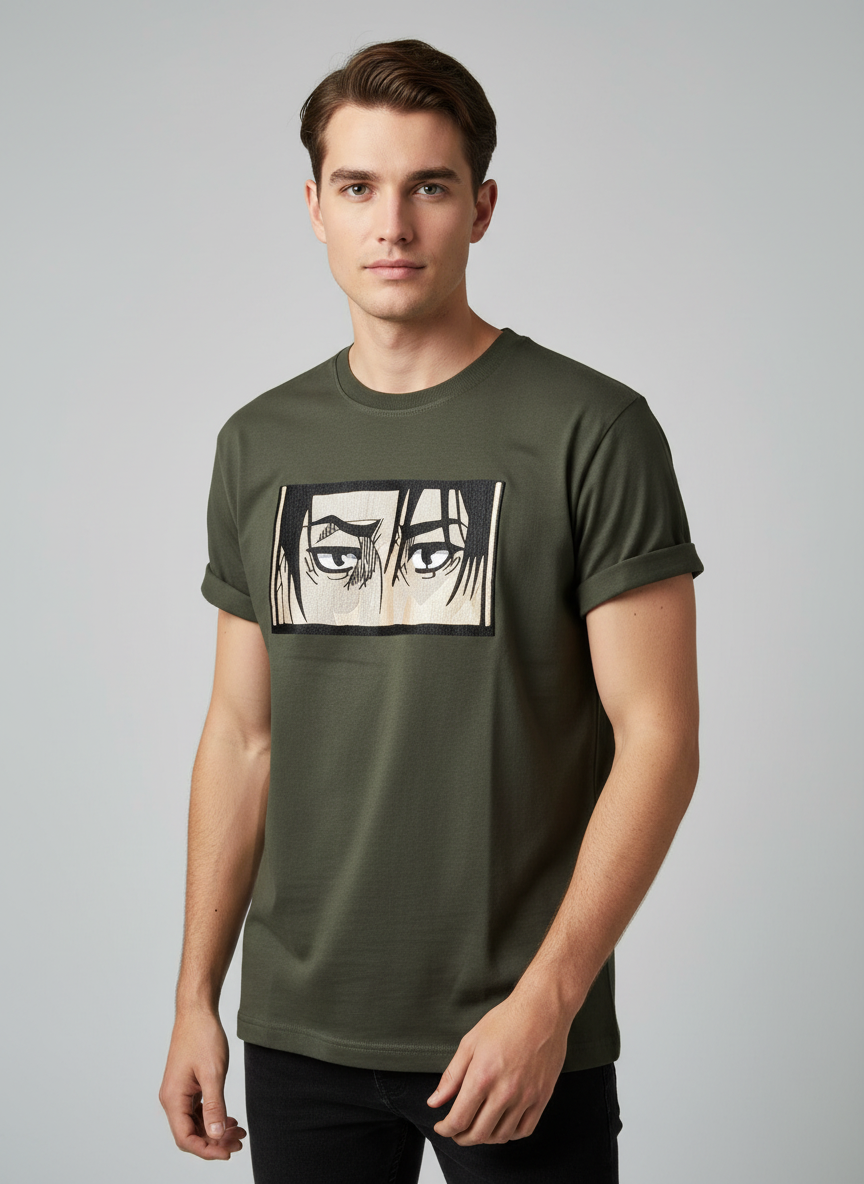 Olive Levi Ackerman Embroidery Oversized Tshirt