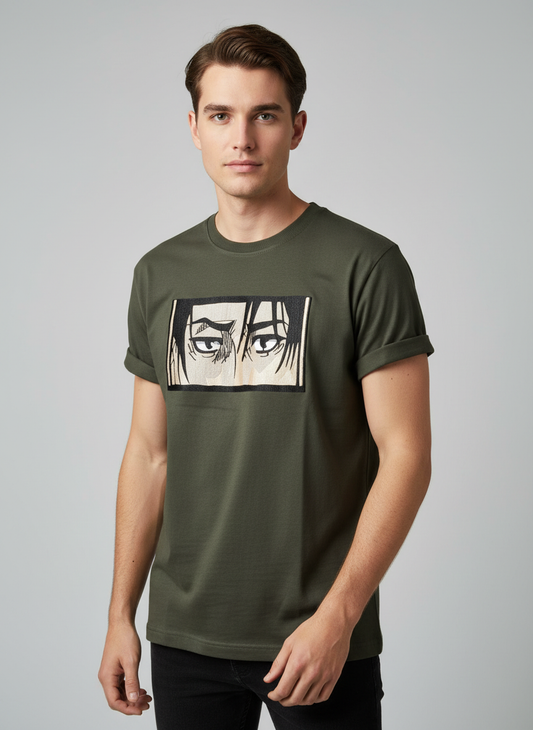 Olive Levi Ackerman Embroidery Oversized Tshirt