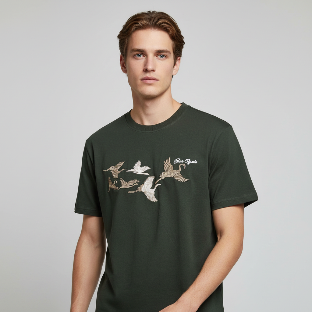 Rise Again in Streetwear Embroidery Oversized Tshirt