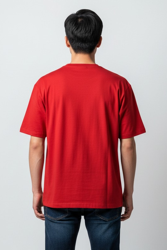 Red Guts Embroidery Oversized Tshirt