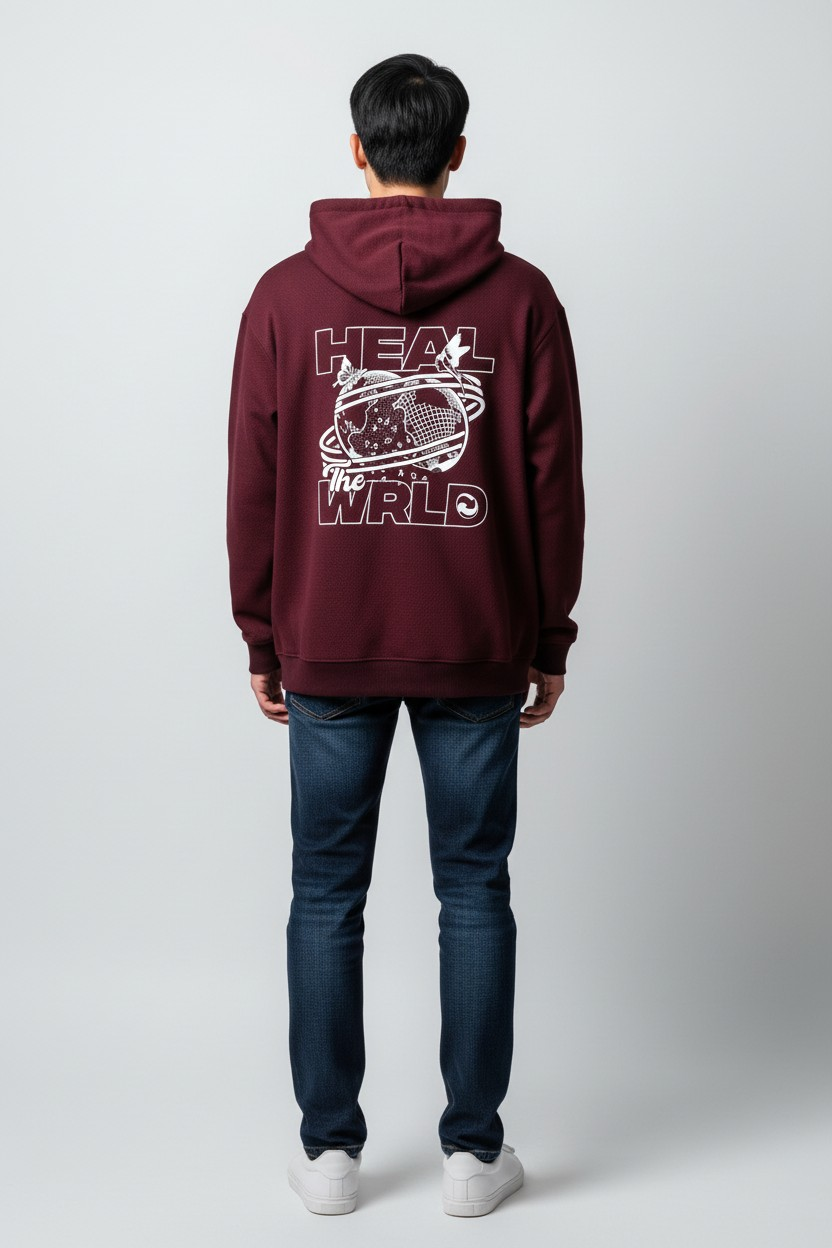 Terra Heal | 330 GSM Popcorn Texture Hoodie