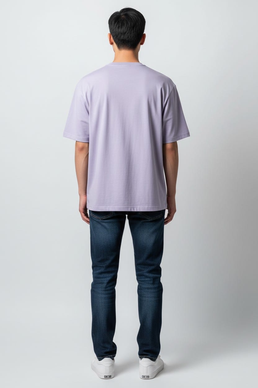 Lavender Ronaldo Embroidery Oversized Tshirt
