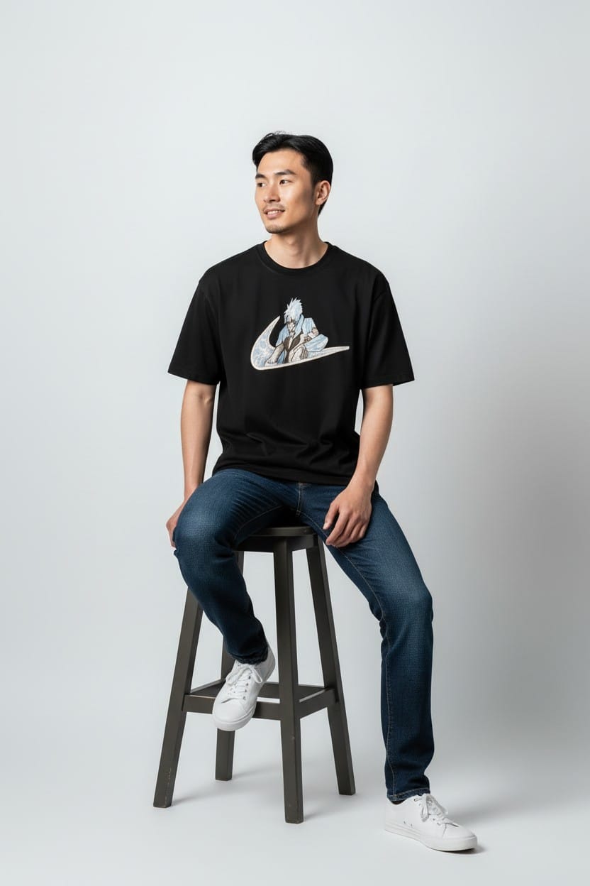 Toshiro Hitsugaya Embroidery Oversized Tshirt